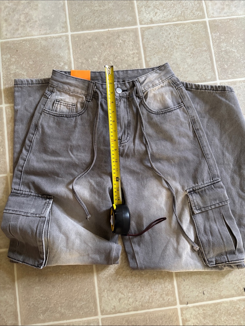By Corea Washed Gray Cargo Boyfriend Jeans I think it’s a size S - Picture 5 of 5